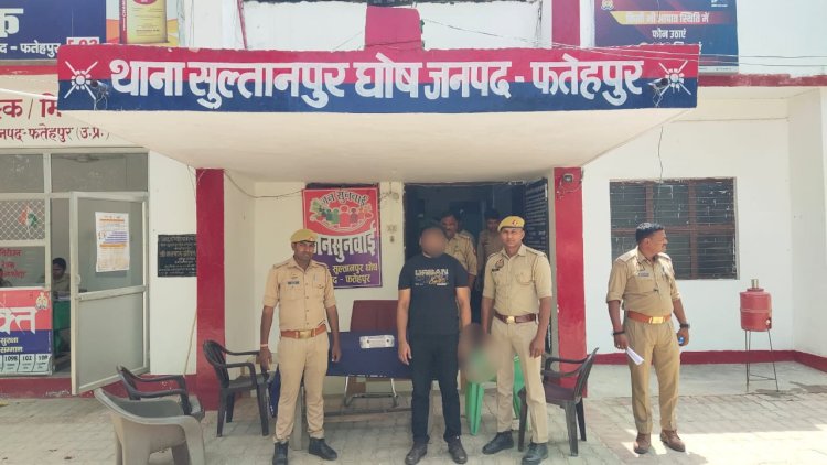 पुलिस ने देशी तमंचा व जिंदा कारतूस के साथ एक अभियुक्त को किया गिरफ्तार